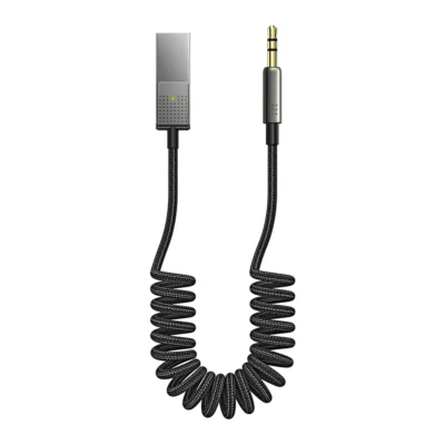Bluetooth 5.1 AUX адаптер Xmart с разтегателен спираловиден кабел