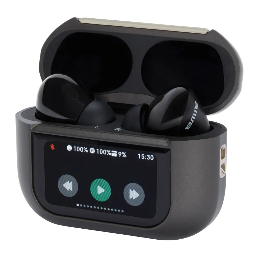 Aiwa EBTW-350TN TWS слушалки с отворен кейс и touch control екран