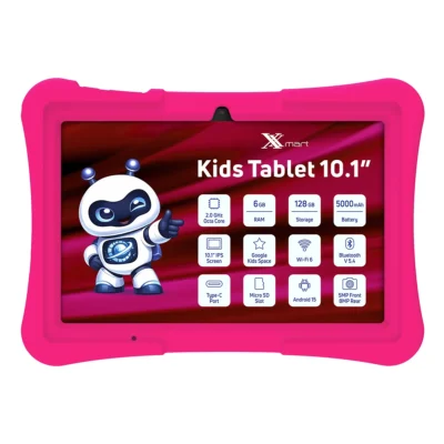 Детски таблет Xmart X10S 10.1 инча розов с удароустойчив калъф