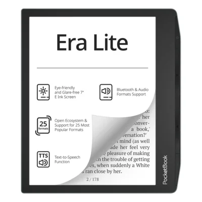 PocketBook Era Lite PB710 с екран, показващ E Ink дисплей, Bluetooth аудио, поддръжка на формати и Text-to-Speech