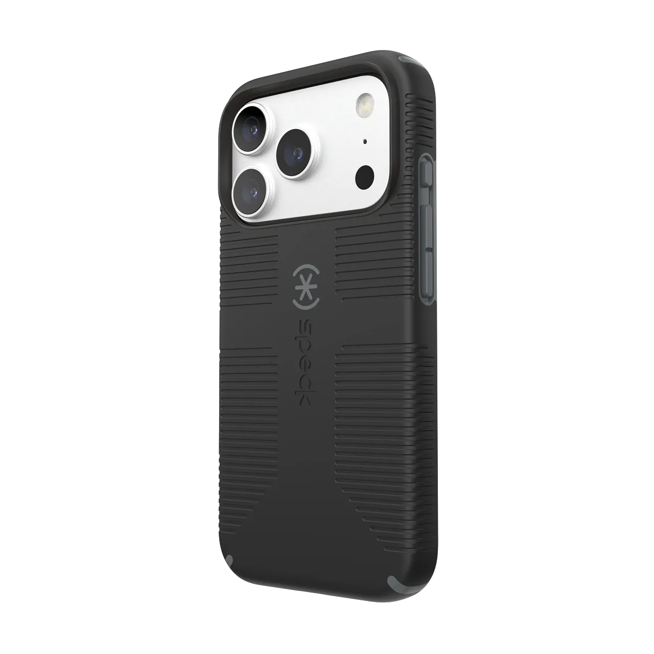 Калъф Speck CandyShell Grip, MagSafe, за iPhone 18 Pro, Black/Slate Grey 2 Перспективен изглед на Speck CandyShell Grip MagSafe за iPhone 18 Pro