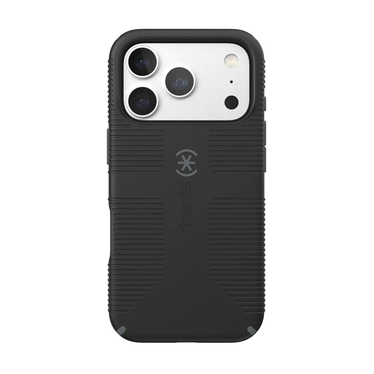 Калъф Speck CandyShell Grip, MagSafe, за iPhone 18 Pro, Black/Slate Grey 3 Заден изглед на Speck CandyShell Grip MagSafe Black/Slate Grey
