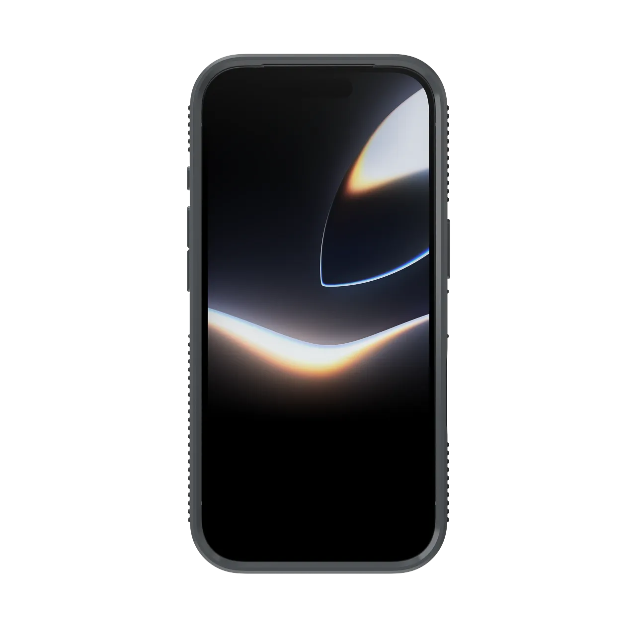 Калъф Speck CandyShell Grip, MagSafe, за iPhone 18 Pro, Black/Slate Grey 6 Apple iPhone 18 Pro с калъф Speck CandyShell Grip MagSafe – преден изглед