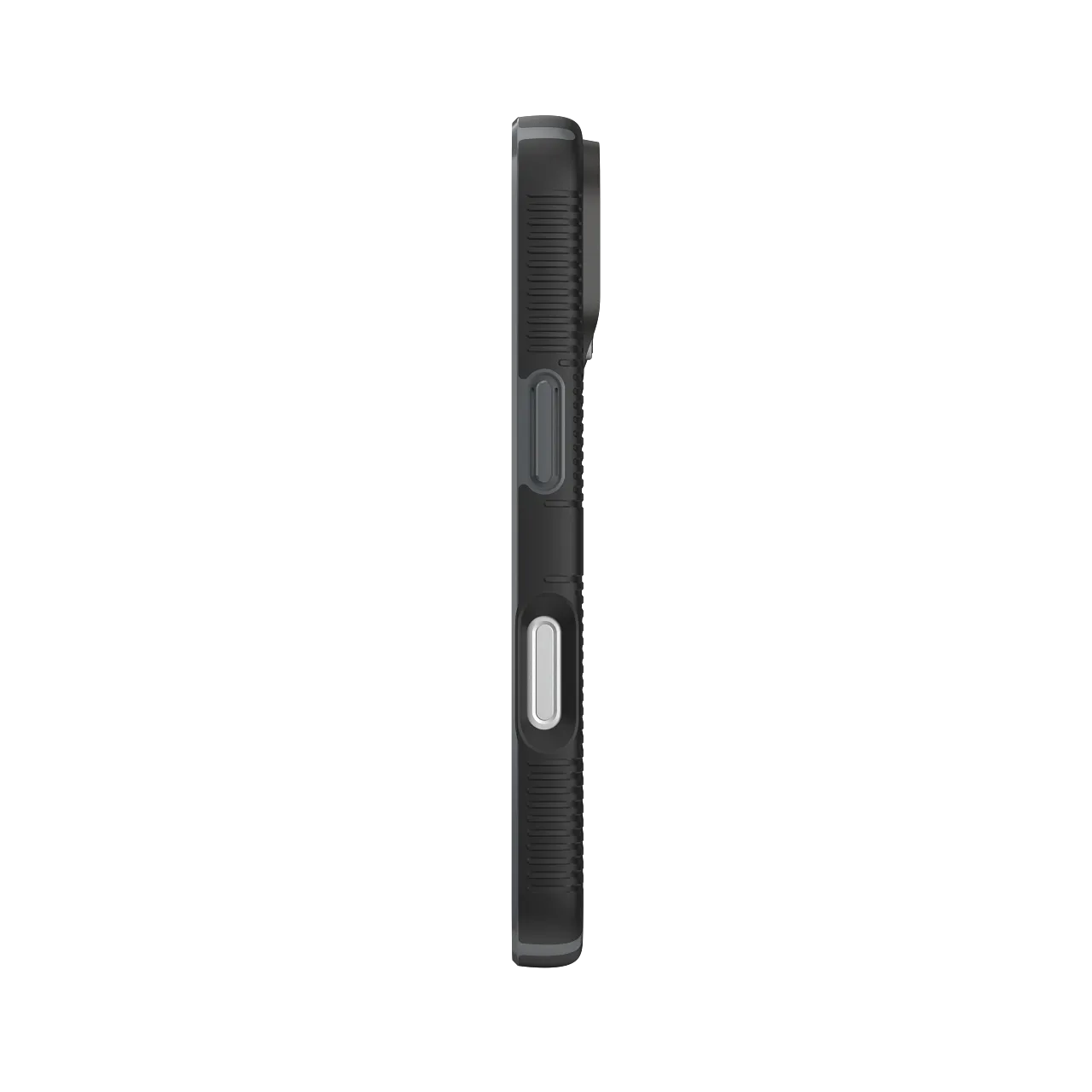 Калъф Speck CandyShell Grip, MagSafe, за iPhone 18 Pro, Black/Slate Grey 5 Страничен профил на Speck CandyShell Grip MagSafe за iPhone 18 Pro