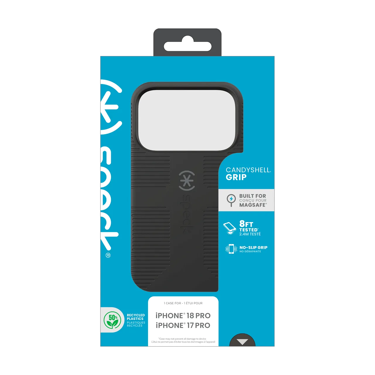 Калъф Speck CandyShell Grip, MagSafe, за iPhone 18 Pro, Black/Slate Grey 11 Оригинална опаковка на Speck CandyShell Grip MagSafe Black/Slate Grey