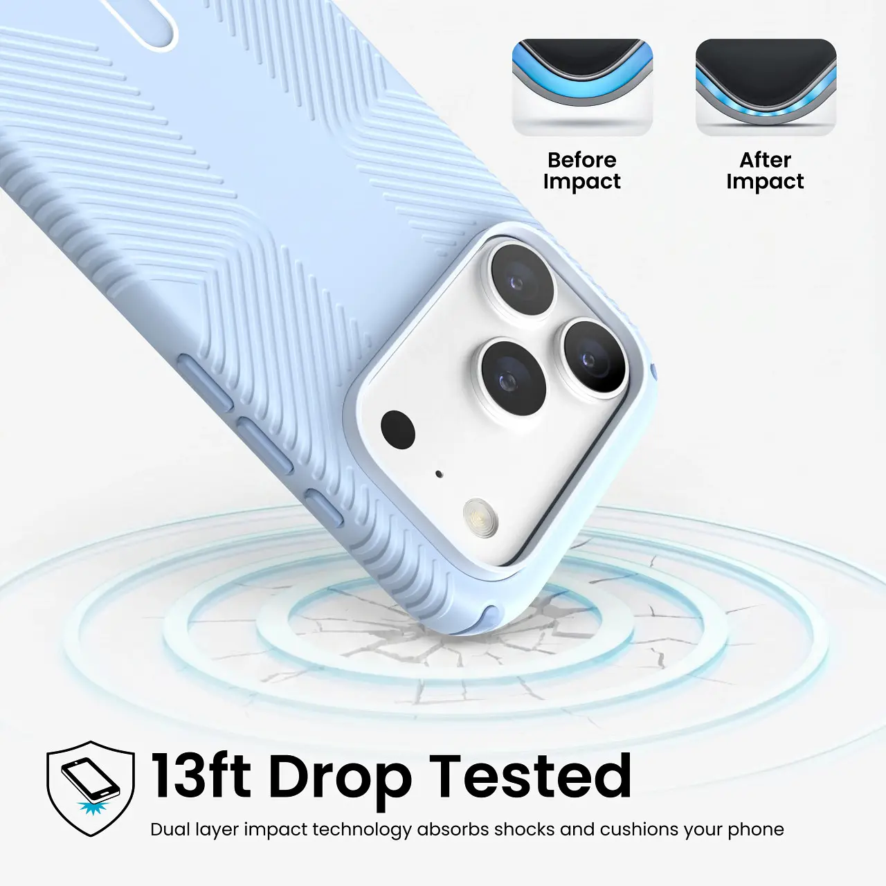 Калъф Speck Presidio2 Grip, MagSafe, ClickLock, за iPhone 18 Pro, Sable 8 Speck Presidio2 Grip с тествана защита при падане от височина до 3.9 м